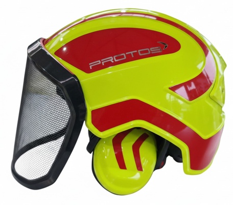 Casco Protos Integral Arborist Amarillo Neon/Rojo